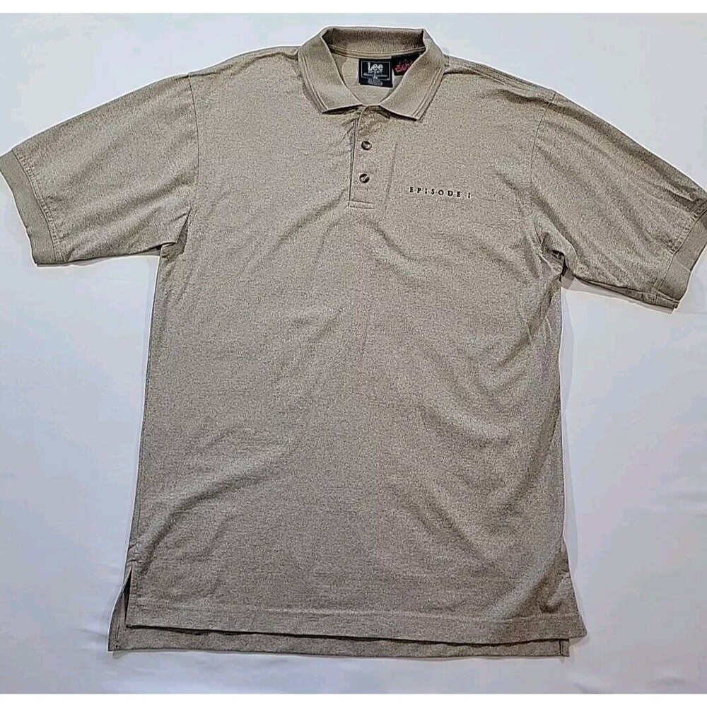 Vintage 90s Star Wars Episode 1 Polo Men's Large Phantom Menace Lee Sport